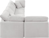 Indulge Cream Velvet Modular Sectional 147Cream-Sec5D Meridian Furniture