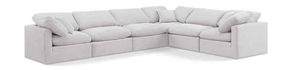 Indulge Cream Velvet Modular Sectional 147Cream-Sec6A Meridian Furniture