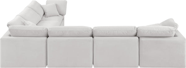 Indulge Cream Velvet Modular Sectional 147Cream-Sec6A Meridian Furniture
