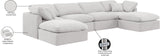 Indulge Cream Velvet Modular Sectional 147Cream-Sec6B Meridian Furniture