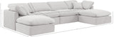 Indulge Cream Velvet Modular Sectional 147Cream-Sec6B Meridian Furniture