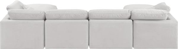 Indulge Cream Velvet Modular Sectional 147Cream-Sec6B Meridian Furniture