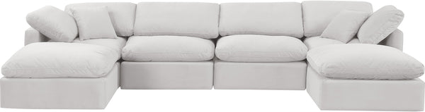 Indulge Cream Velvet Modular Sectional 147Cream-Sec6B Meridian Furniture