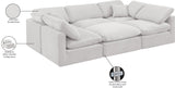 Indulge Cream Velvet Modular Sectional 147Cream-Sec6C Meridian Furniture