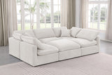 Indulge Cream Velvet Modular Sectional 147Cream-Sec6C Meridian Furniture