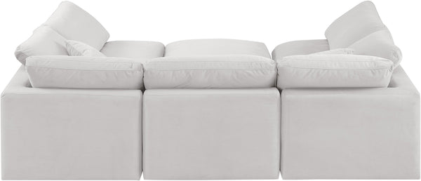 Indulge Cream Velvet Modular Sectional 147Cream-Sec6C Meridian Furniture
