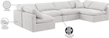 Indulge Cream Velvet Modular Sectional 147Cream-Sec6D Meridian Furniture