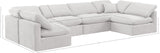 Indulge Cream Velvet Modular Sectional 147Cream-Sec6D Meridian Furniture