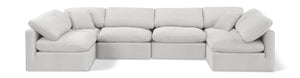 Indulge Cream Velvet Modular Sectional 147Cream-Sec6D Meridian Furniture