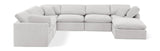 Indulge Cream Velvet Modular Sectional 147Cream-Sec7A Meridian Furniture