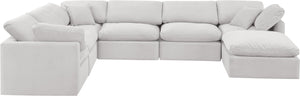 Indulge Cream Velvet Modular Sectional 147Cream-Sec7A Meridian Furniture
