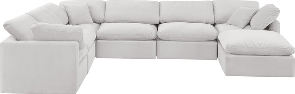 Indulge Cream Velvet Modular Sectional 147Cream-Sec7A Meridian Furniture