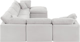 Indulge Cream Velvet Modular Sectional 147Cream-Sec7A Meridian Furniture