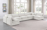 Indulge Cream Velvet Modular Sectional 147Cream-Sec7B Meridian Furniture