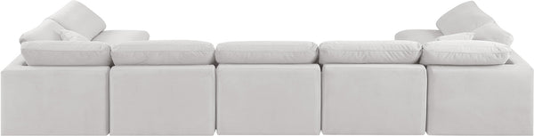 Indulge Cream Velvet Modular Sectional 147Cream-Sec7B Meridian Furniture