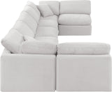 Indulge Cream Velvet Modular Sectional 147Cream-Sec7B Meridian Furniture