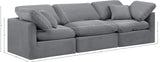 Indulge Grey Velvet Modular Sofa 147Grey-S105 Meridian Furniture