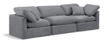 Indulge Grey Velvet Modular Sofa 147Grey-S105 Meridian Furniture