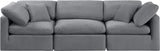 Indulge Grey Velvet Modular Sofa 147Grey-S105 Meridian Furniture