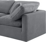 Indulge Grey Velvet Modular Sofa 147Grey-S105 Meridian Furniture