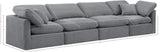 Indulge Grey Velvet Modular Sofa 147Grey-S140 Meridian Furniture