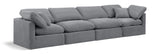 Indulge Grey Velvet Modular Sofa 147Grey-S140 Meridian Furniture