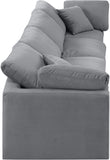 Indulge Grey Velvet Modular Sofa 147Grey-S140 Meridian Furniture