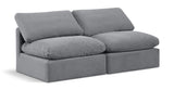 Indulge Grey Velvet Modular Sofa 147Grey-S2 Meridian Furniture