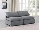 Indulge Grey Velvet Modular Sofa 147Grey-S2 Meridian Furniture