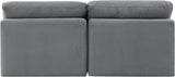 Indulge Grey Velvet Modular Sofa 147Grey-S2 Meridian Furniture