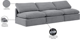 Indulge Grey Velvet Modular Sofa 147Grey-S3 Meridian Furniture