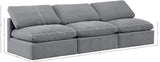 Indulge Grey Velvet Modular Sofa 147Grey-S3 Meridian Furniture