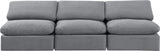 Indulge Grey Velvet Modular Sofa 147Grey-S3 Meridian Furniture