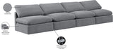 Indulge Grey Velvet Modular Sofa 147Grey-S4 Meridian Furniture