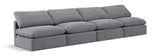 Indulge Grey Velvet Modular Sofa 147Grey-S4 Meridian Furniture