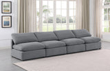 Indulge Grey Velvet Modular Sofa 147Grey-S4 Meridian Furniture