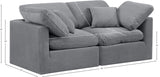 Indulge Grey Velvet Modular Sofa 147Grey-S70 Meridian Furniture