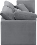 Indulge Grey Velvet Modular Sofa 147Grey-S70 Meridian Furniture