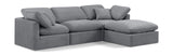 Indulge Grey Velvet Modular Sectional 147Grey-Sec4A Meridian Furniture