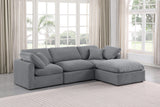 Indulge Grey Velvet Modular Sectional 147Grey-Sec4A Meridian Furniture