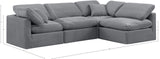 Indulge Grey Velvet Modular Sectional 147Grey-Sec4B Meridian Furniture