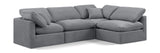 Indulge Grey Velvet Modular Sectional 147Grey-Sec4B Meridian Furniture