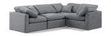 Indulge Grey Velvet Modular Sectional 147Grey-Sec4C Meridian Furniture