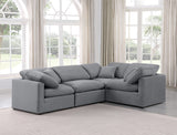 Indulge Grey Velvet Modular Sectional 147Grey-Sec4C Meridian Furniture