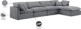 Indulge Grey Velvet Modular Sectional 147Grey-Sec5A Meridian Furniture