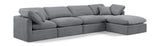 Indulge Grey Velvet Modular Sectional 147Grey-Sec5A Meridian Furniture