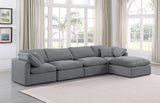 Indulge Grey Velvet Modular Sectional 147Grey-Sec5A Meridian Furniture