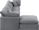 Indulge Grey Velvet Modular Sectional 147Grey-Sec5A Meridian Furniture