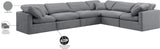 Indulge Grey Velvet Modular Sectional 147Grey-Sec6A Meridian Furniture