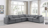 Indulge Grey Velvet Modular Sectional 147Grey-Sec6A Meridian Furniture